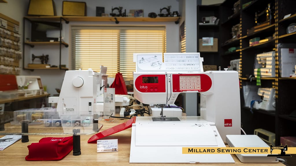 Elna Lotus Arrives in the Millard Sewing Center Showroom March 2022