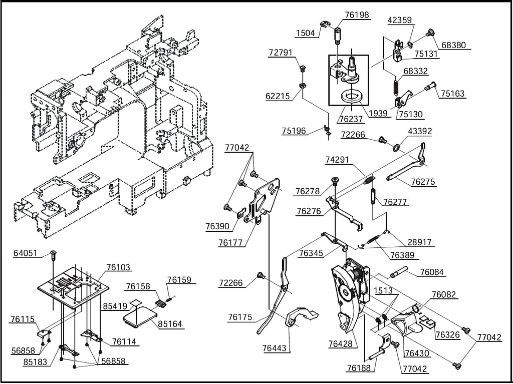 Side Plate Spring (Left) for Singer 1500, 2638, 2639, 2662, & Similar ...