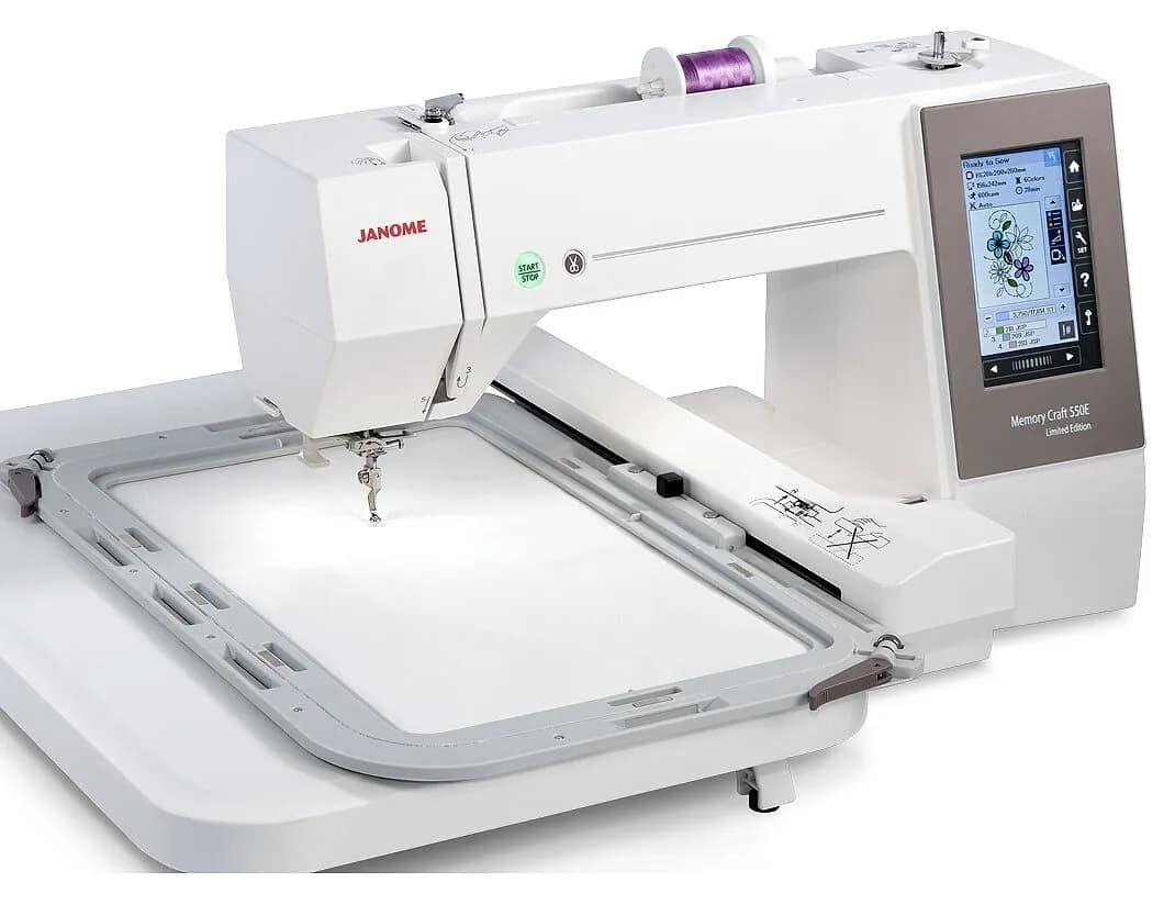 Janome Memory Craft 550E Limited Edition Embroidery Machine - Image 8