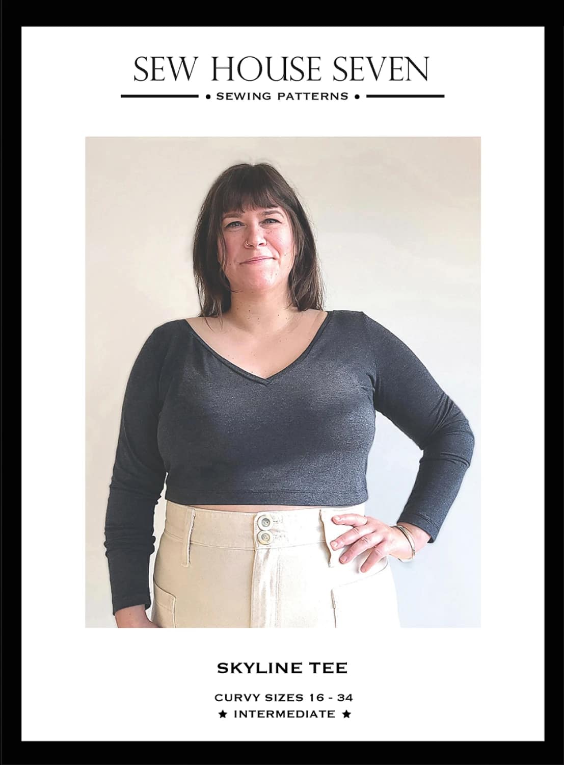 Clothing Pattern, Skyline Tee Curvy Fit by Sew House Seven