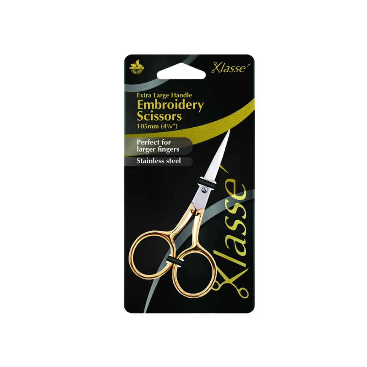 Scissors, 4-1/8" Embroidery Micro Type with Gold-Handle by Klasse
