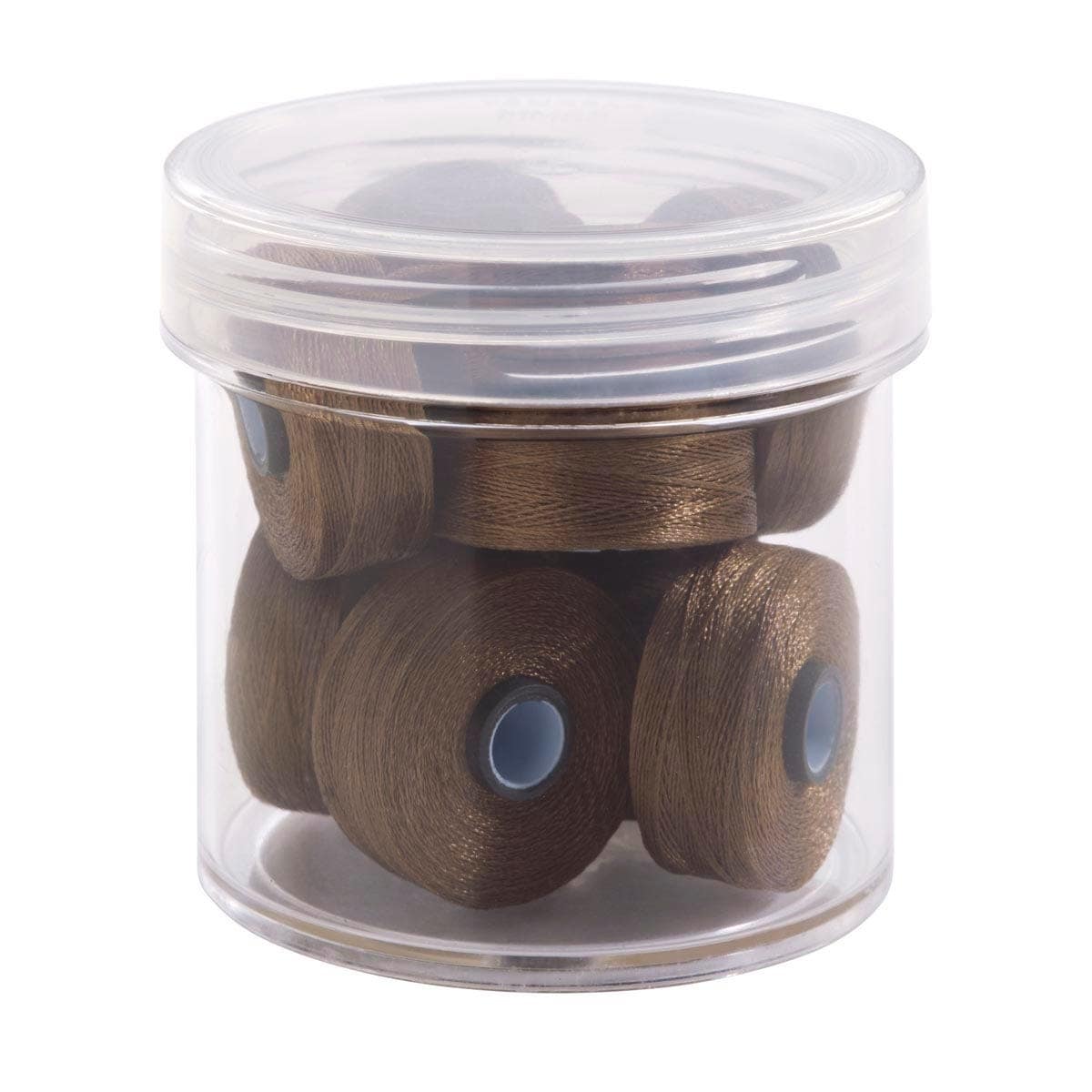 Pre-Wound Bobbins, M Class, Magna-Glide Delights 40wt Trilobal Polyester Thread in 20476 Dark Brown by FilTec (10 Pack)