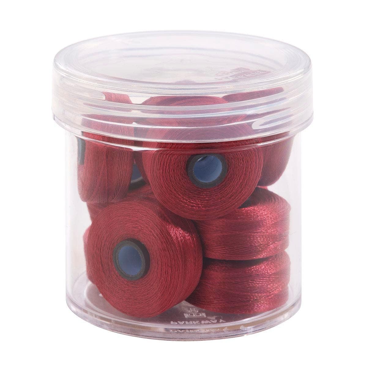 Pre-Wound Bobbins, M Class, Magna-Glide Delights 40wt Trilobal Polyester Thread in 77427 Garnet by FilTec (10 Pack)