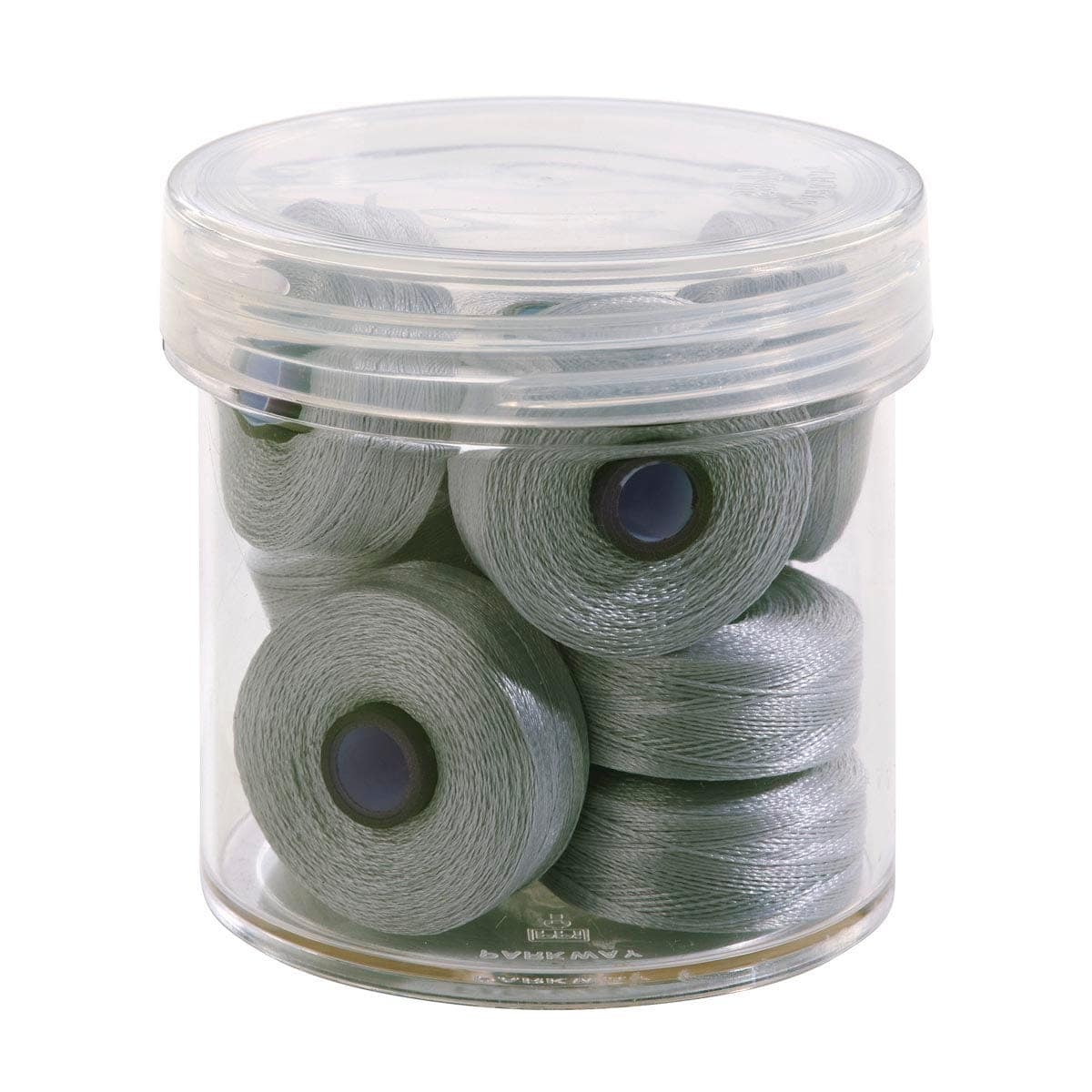 Pre-Wound Bobbins, M Class, Magna-Glide Delights 40wt Trilobal Polyester Thread in 17543 Light Grey by FilTec (10 Pack)