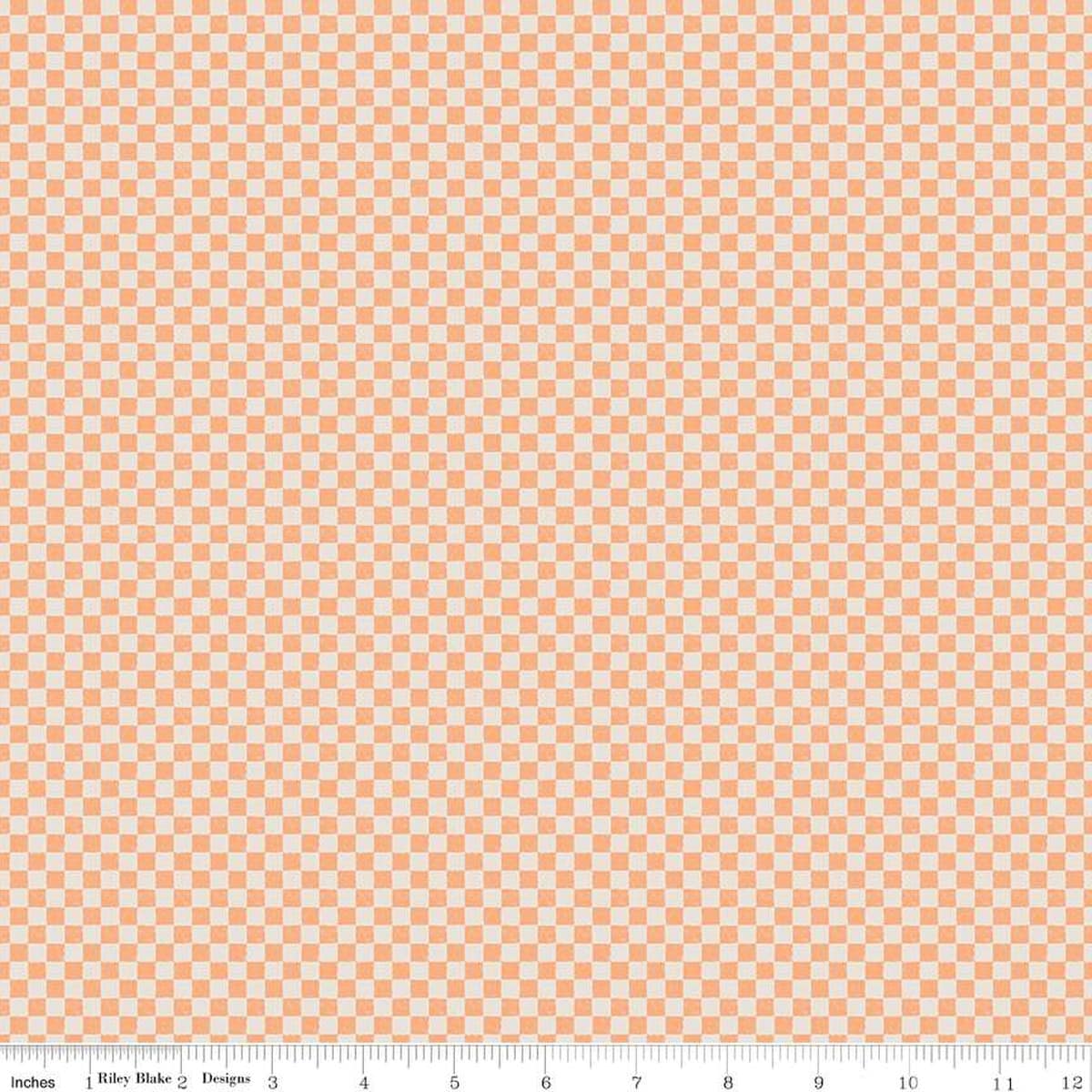 100% Cotton Fabric, 43"/44" Wide in Check Please! 1/4" Check on Ivory Marmalade by Riley Blake Designs