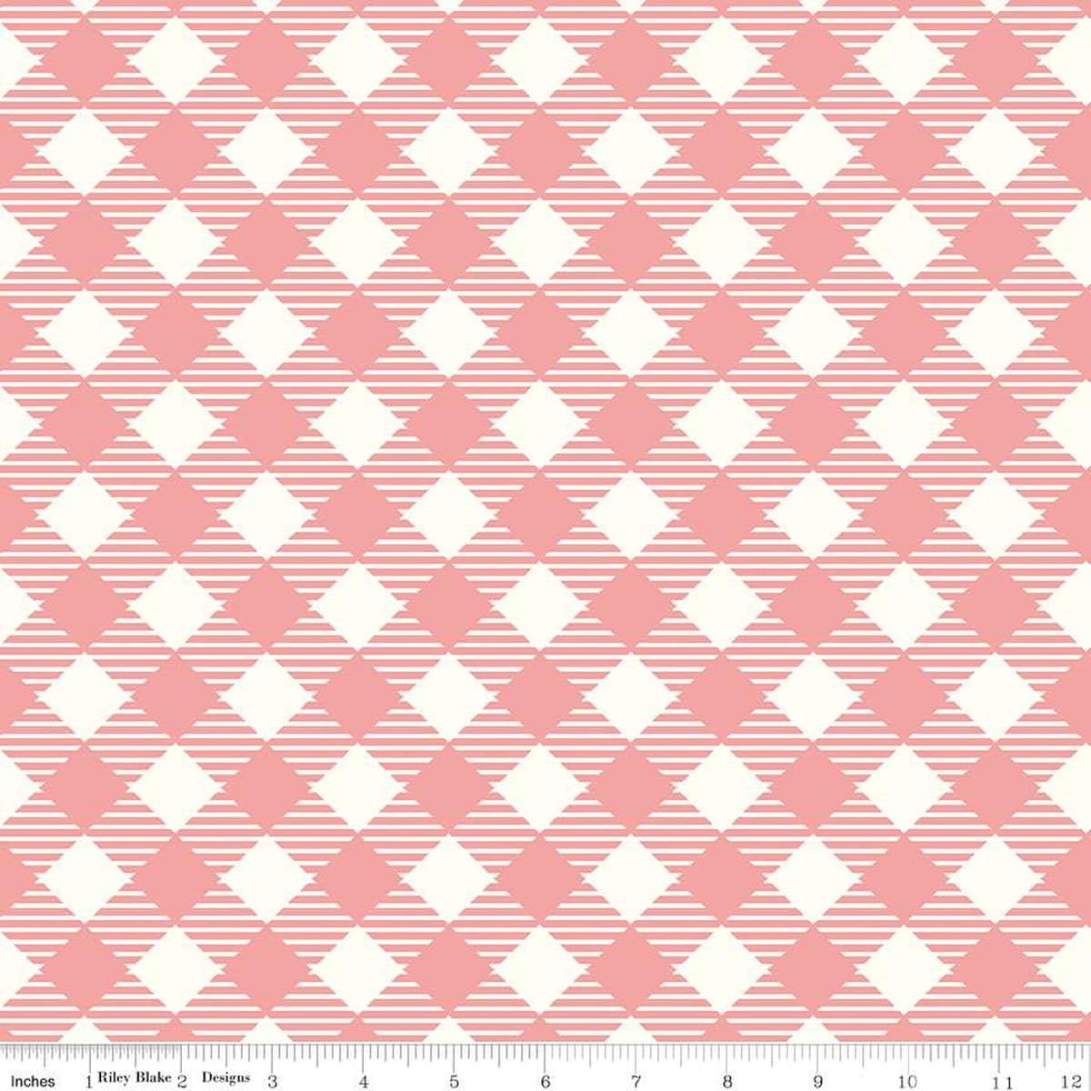 Woven Cotton Fabric, 107"/108" Wide in Coral by Riley Blake Designs