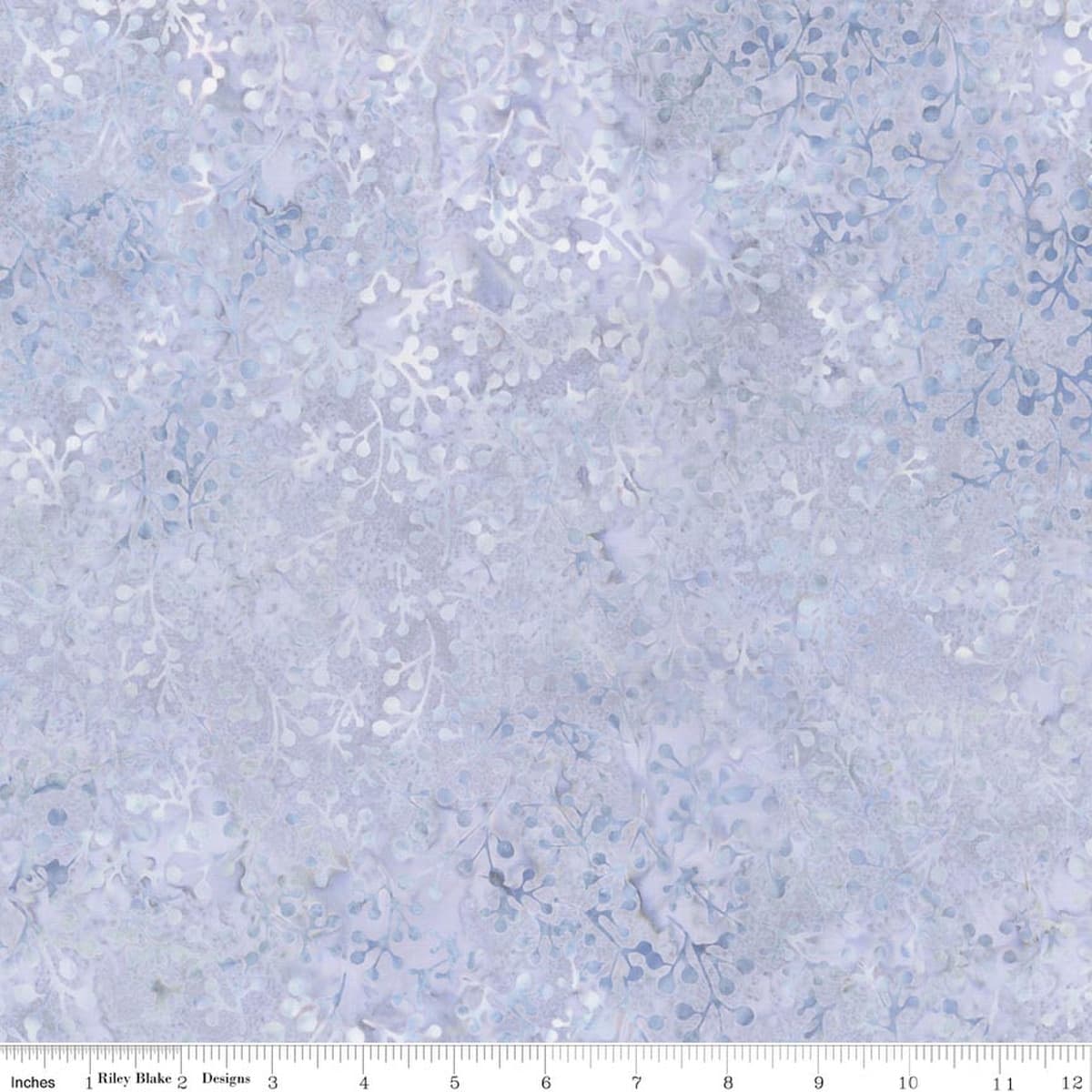 Cotton Fabric, 43"/44" Wide Batiks in Flora Noire Sprigs Harbor Gray by Riley Blake