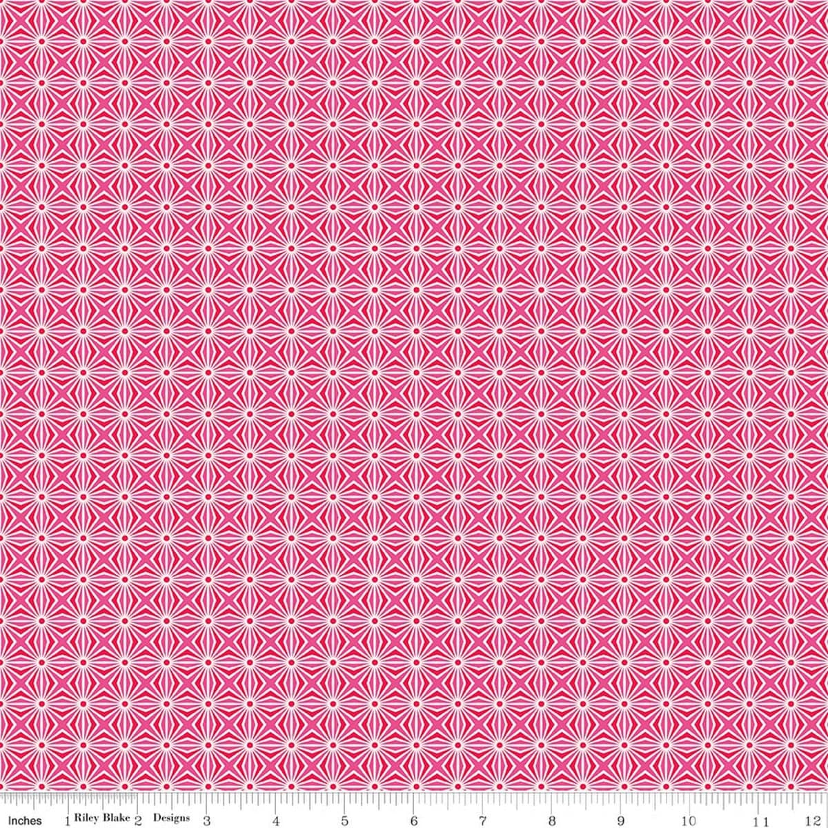 Cotton Fabric, 43"/44" Wide Chasing Rainbows in Interlink Pink by Riley Blake