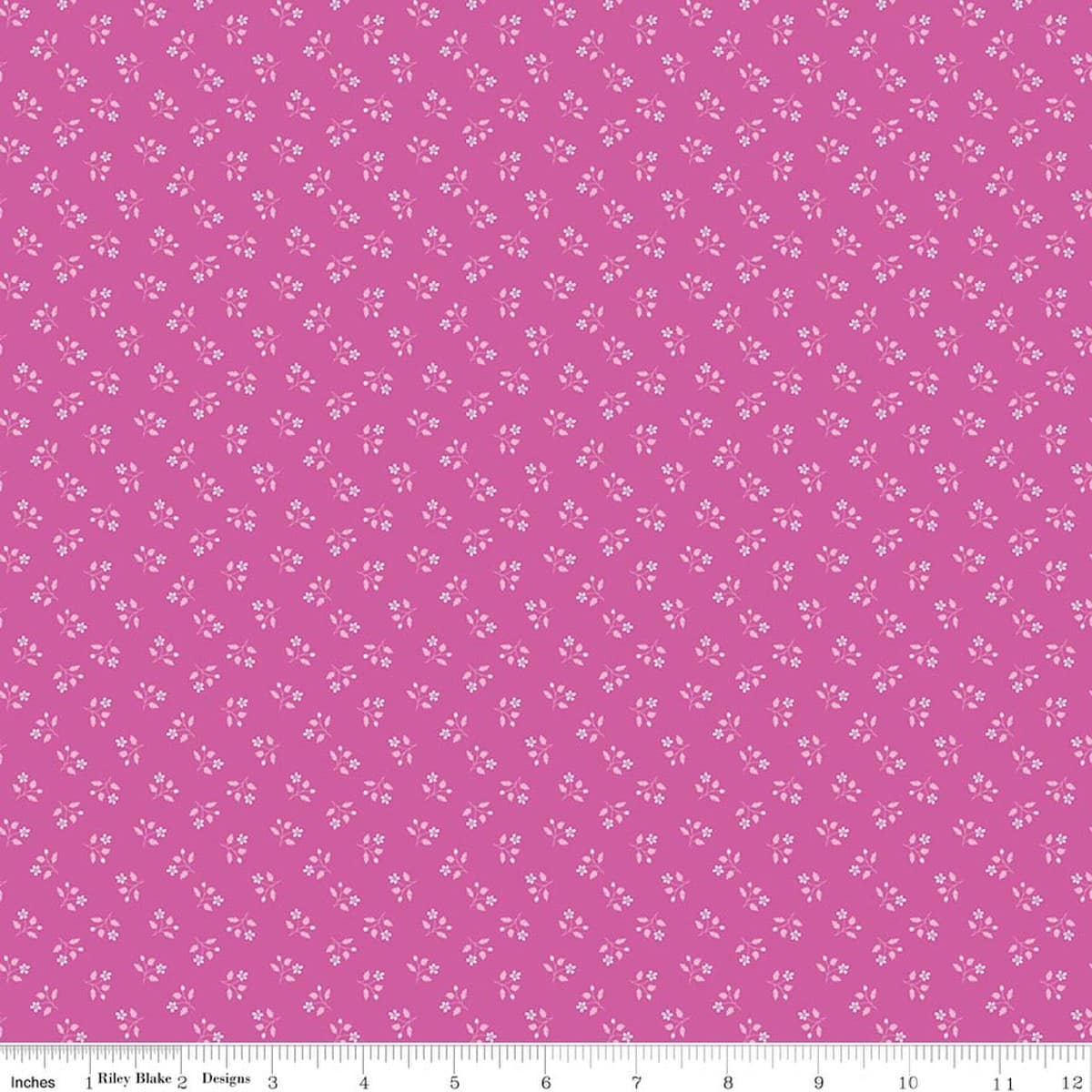 Cotton Fabric, 43"/44" Wide Chasing Rainbows in Scattered Stems Mulberry by Riley Blake