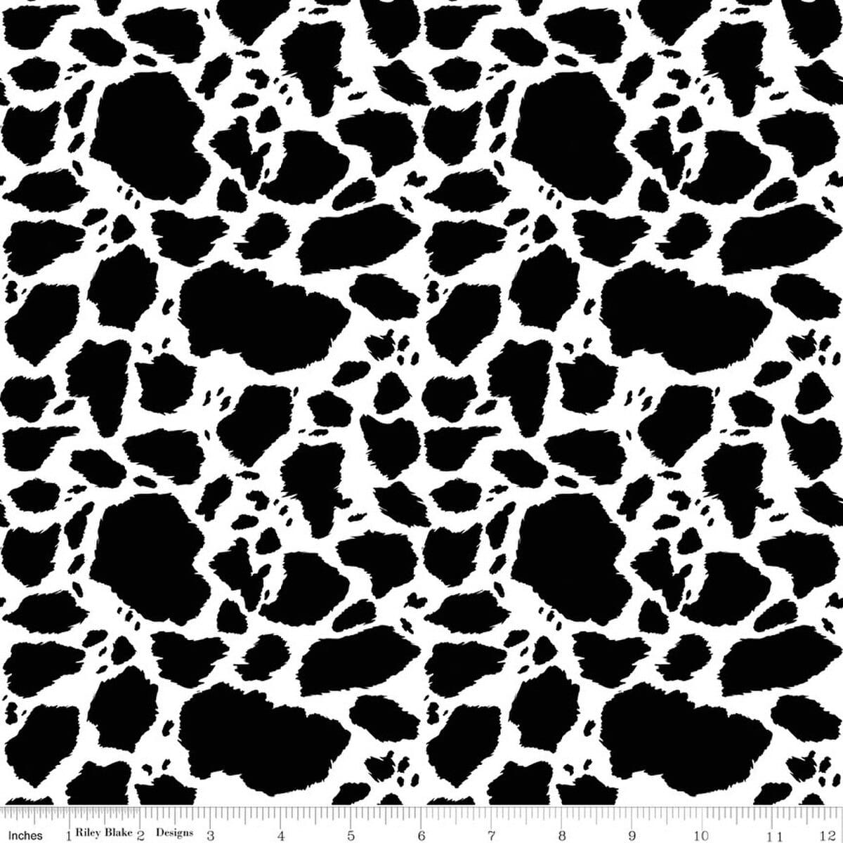 Cotton Fabric, 43"/44" Wide The Homestead in Cow Patches Black by Riley Blake Designs