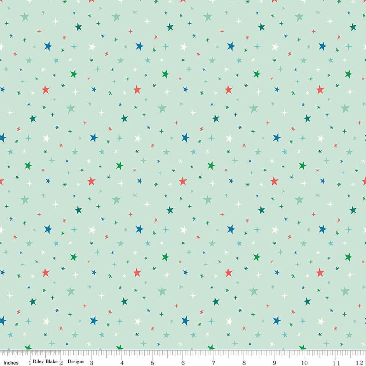 Cotton Fabric, 43"/44" Wide Brave Your Way in Beyond the Stars Mint by Riley Blake Designs