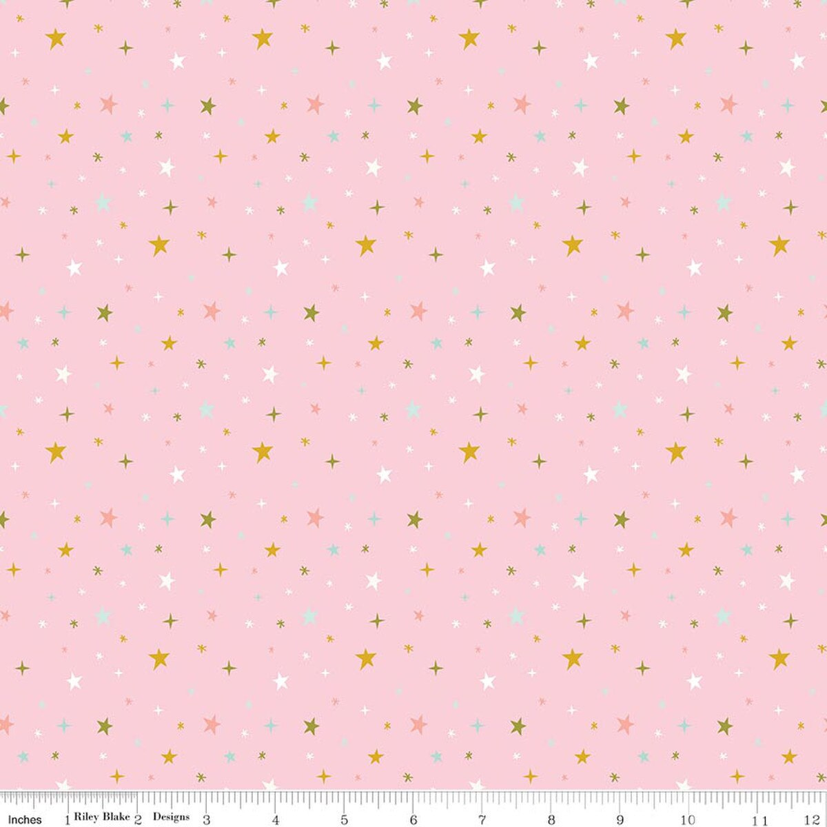 Cotton Fabric, 43"/44" Wide Brave Your Way in Beyond the Stars Petal by Riley Blake Designs