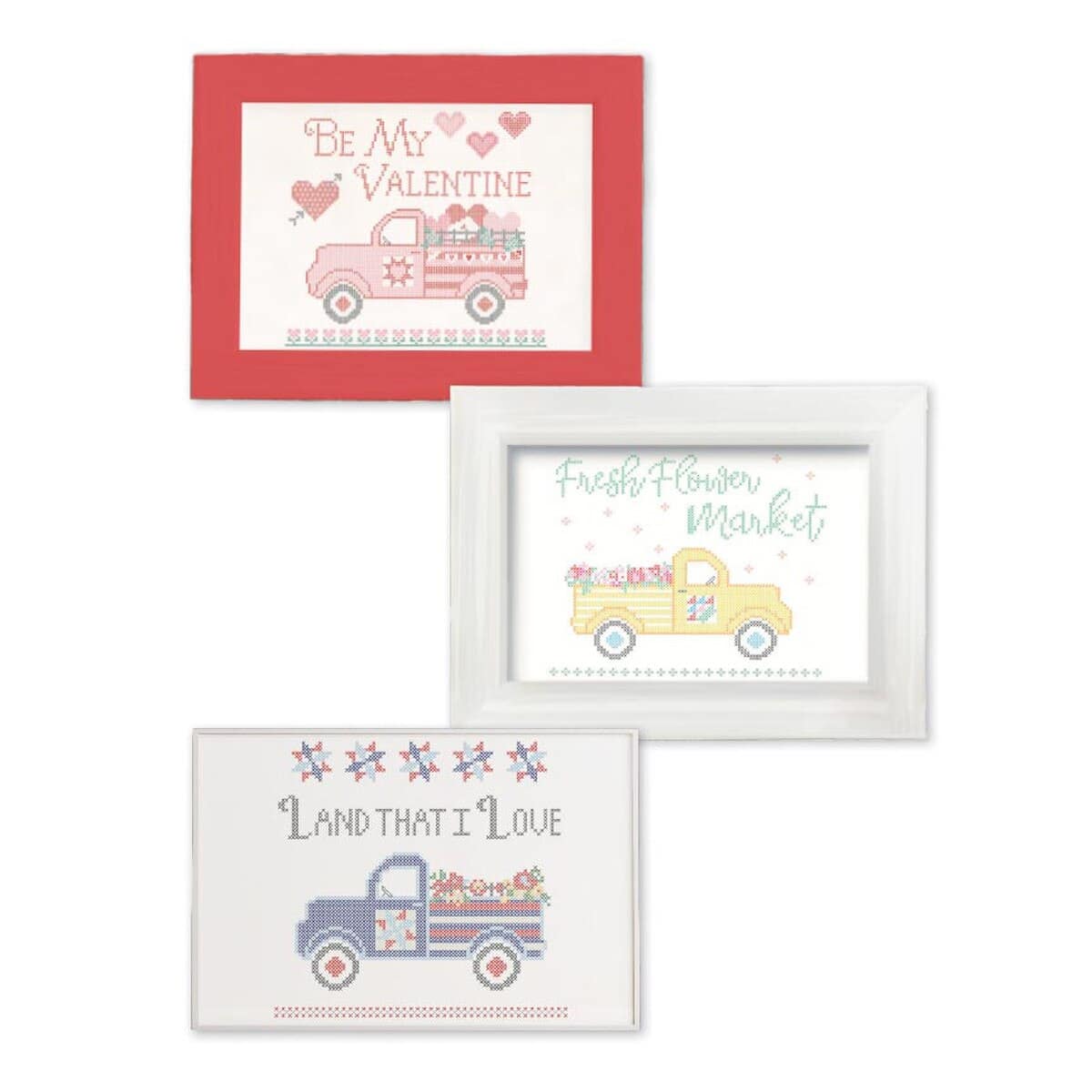Machine Embroidery Designs, Vintage Holiday in Trucks Volume 2 by Riley Blake Designs