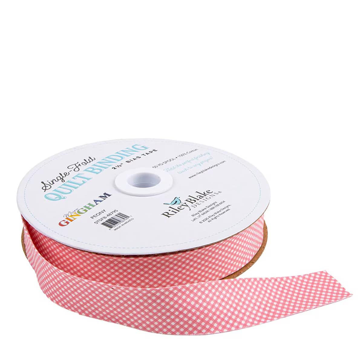 Bias Tape: Gingham 2 1/2" Single Fold Available in Multiple Colors by Riley Blake - Image 6