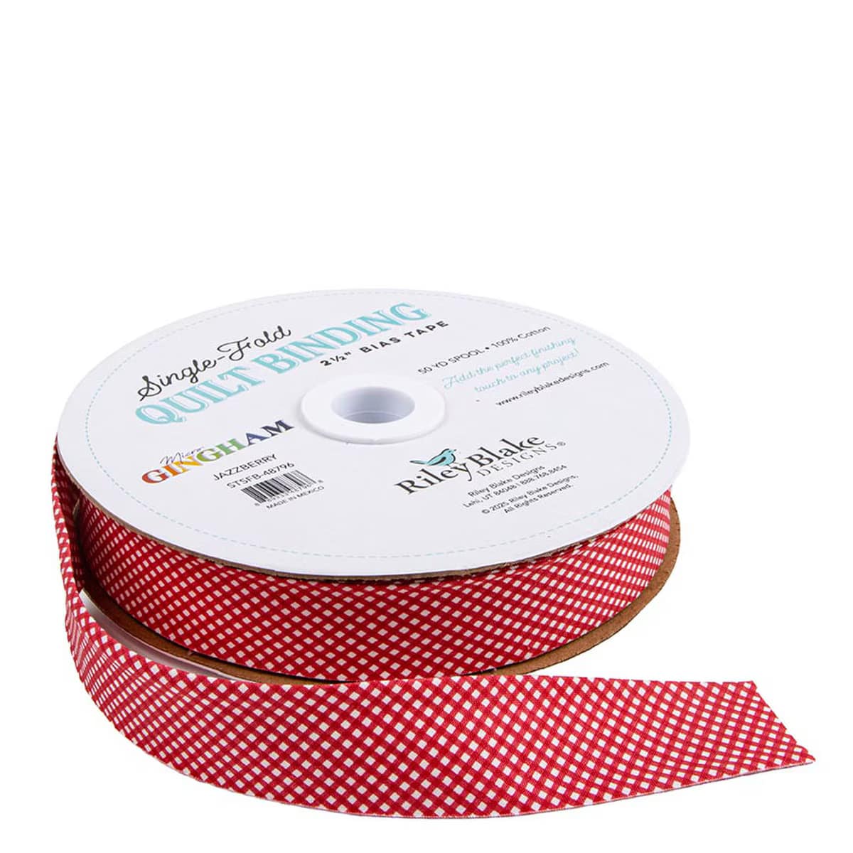 Bias Tape: Gingham 2 1/2" Single Fold Available in Multiple Colors by Riley Blake - Image 5