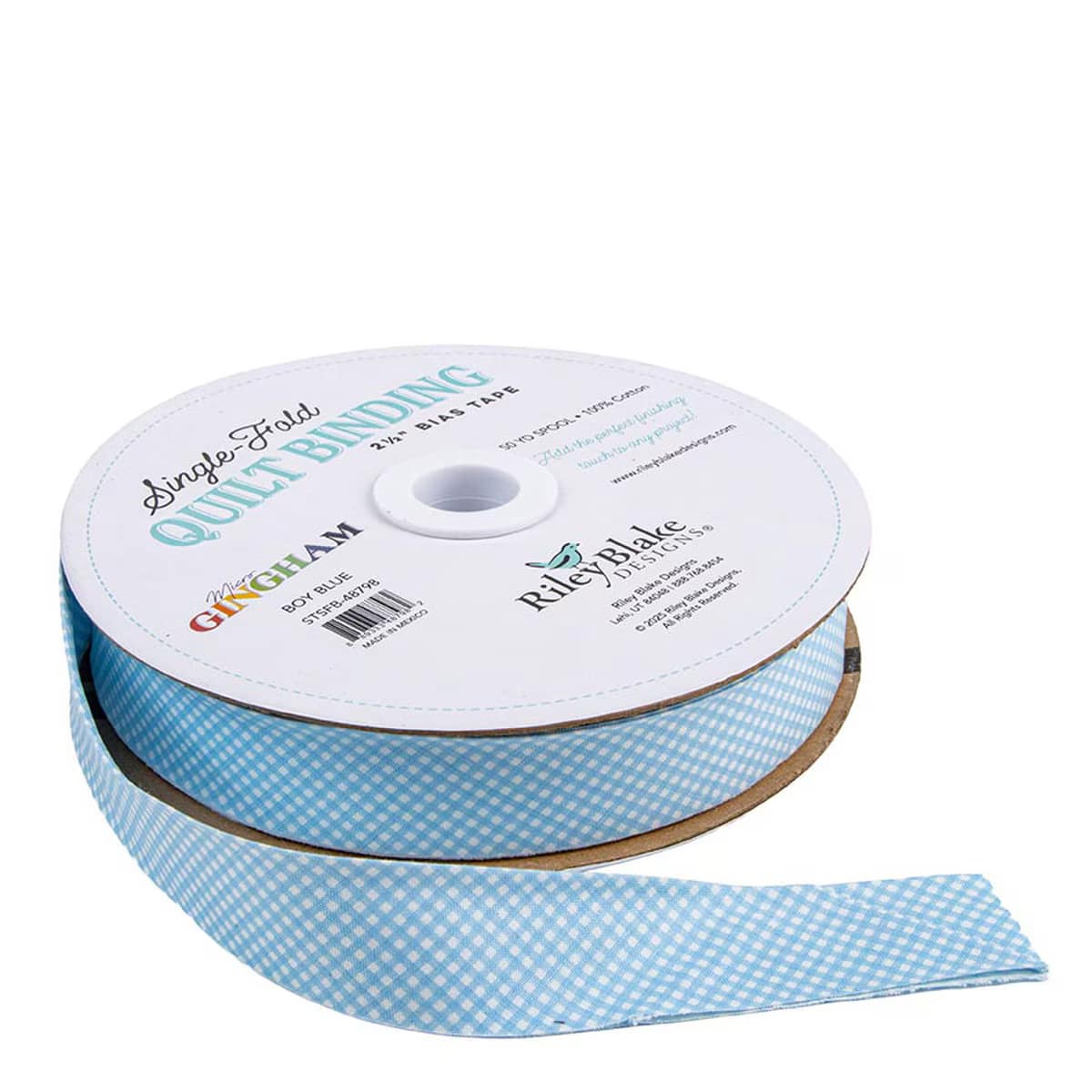 Bias Tape: Gingham 2 1/2" Single Fold Available in Multiple Colors by Riley Blake - Image 3