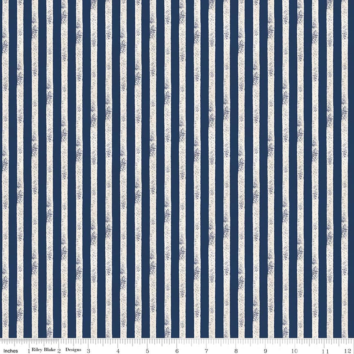 Cotton Fabric, 43"/44" Wide Valor is Never Forgotten in Stripes Blue by Riley Blake Designs