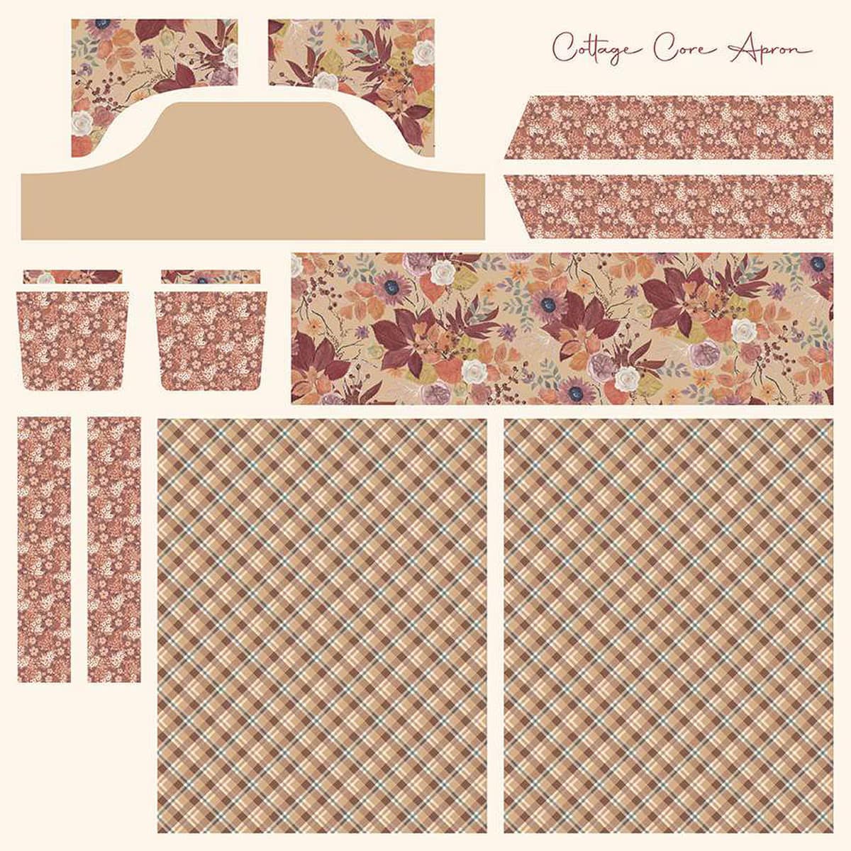 Cotton Fabric, 43"/44" Wide Evening on the Prairie in Cottage Core Apron Panel by Riley Blake Designs - Image 2