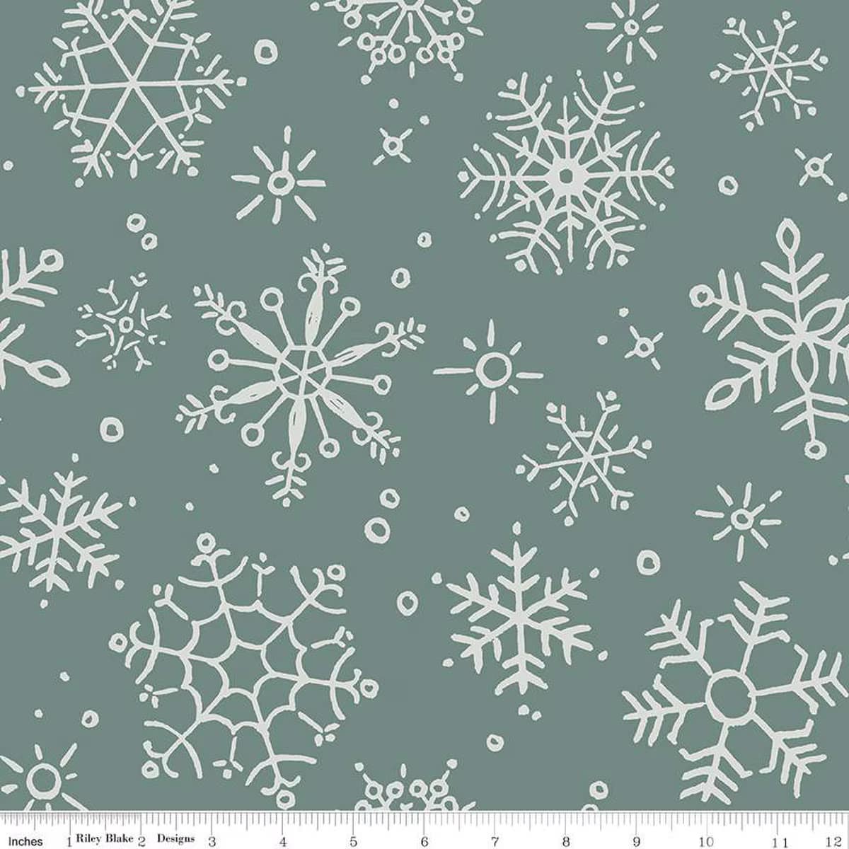 Cotton Fabric, 107"/108" Wide Back Magical Winterland in Snowflake Winter by Riley Blake Designs