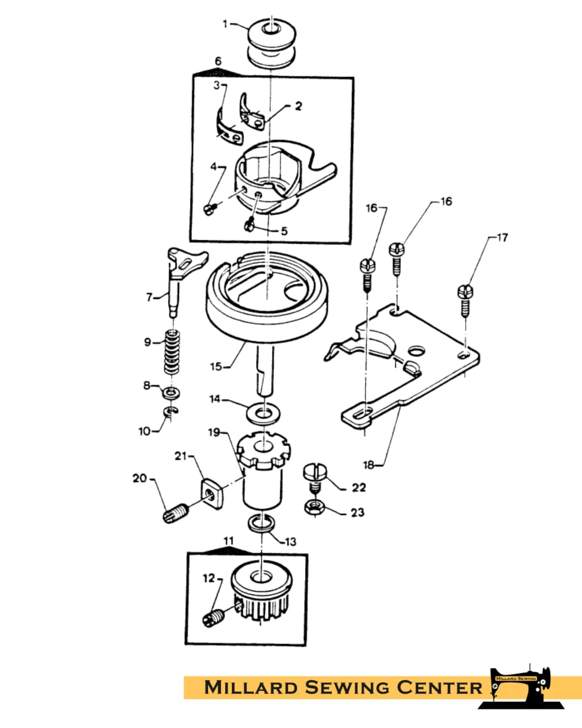 彊美人70XS1830 1220 1420 1826 2030 2230 304 Hook for Singer Sewing Machines – Millard Sewing Center