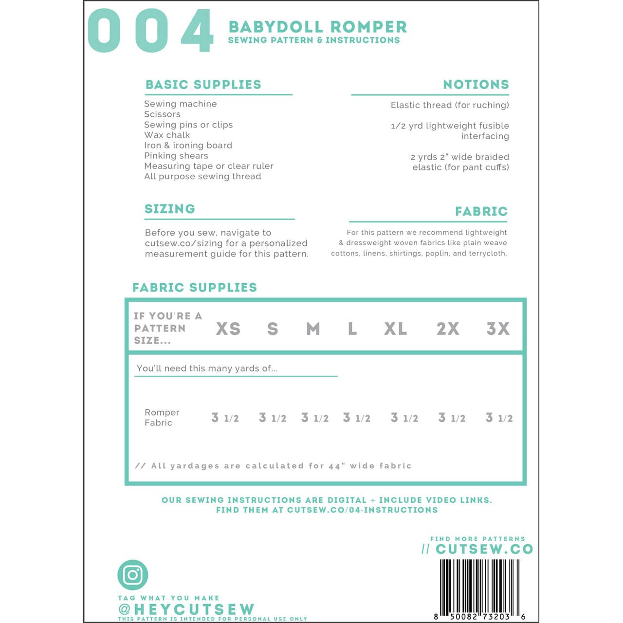 Babydoll Romper Pattern by Cut/Sew - Image 2