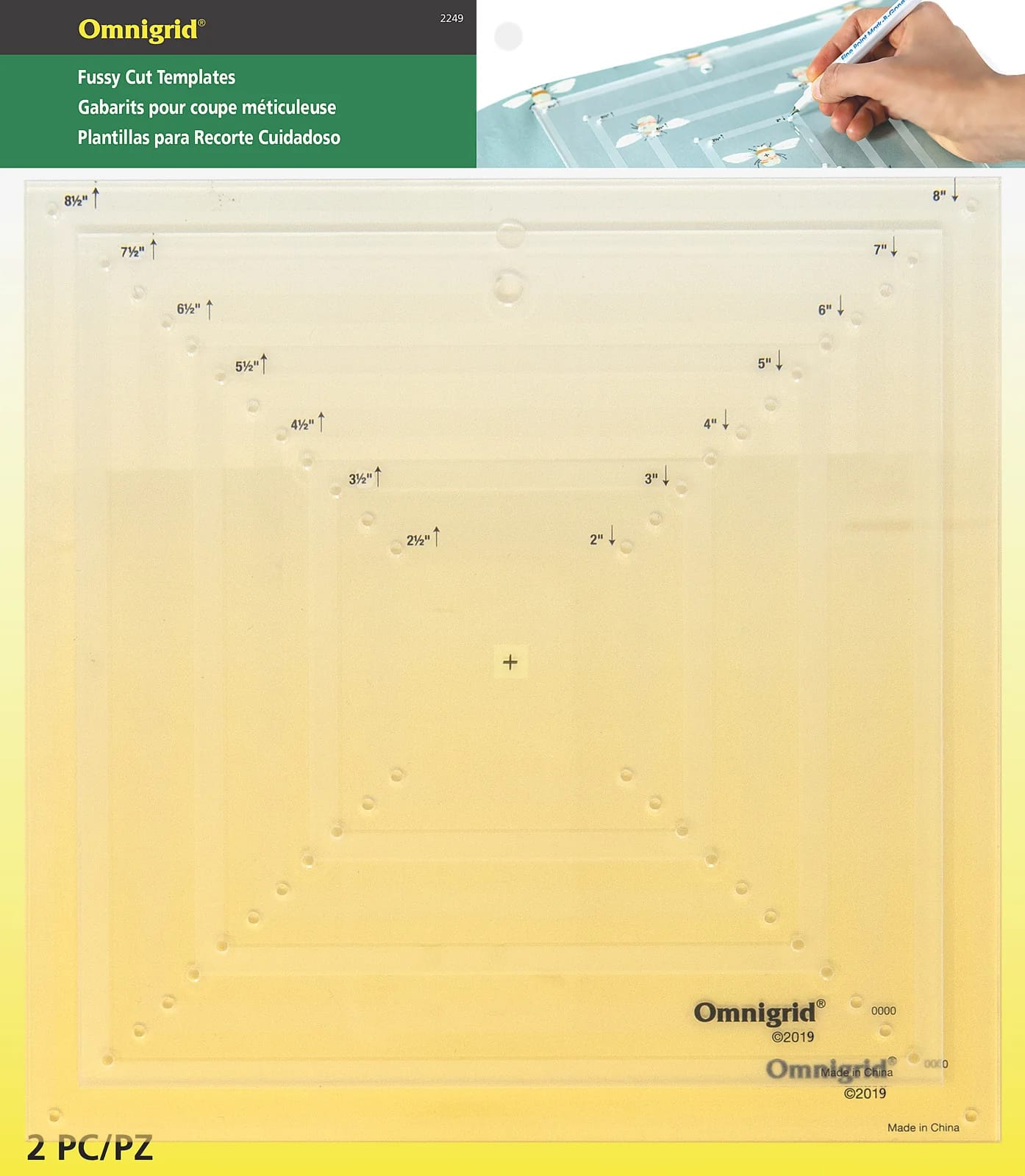 Template, Fussy Cut Set By Omnigrid