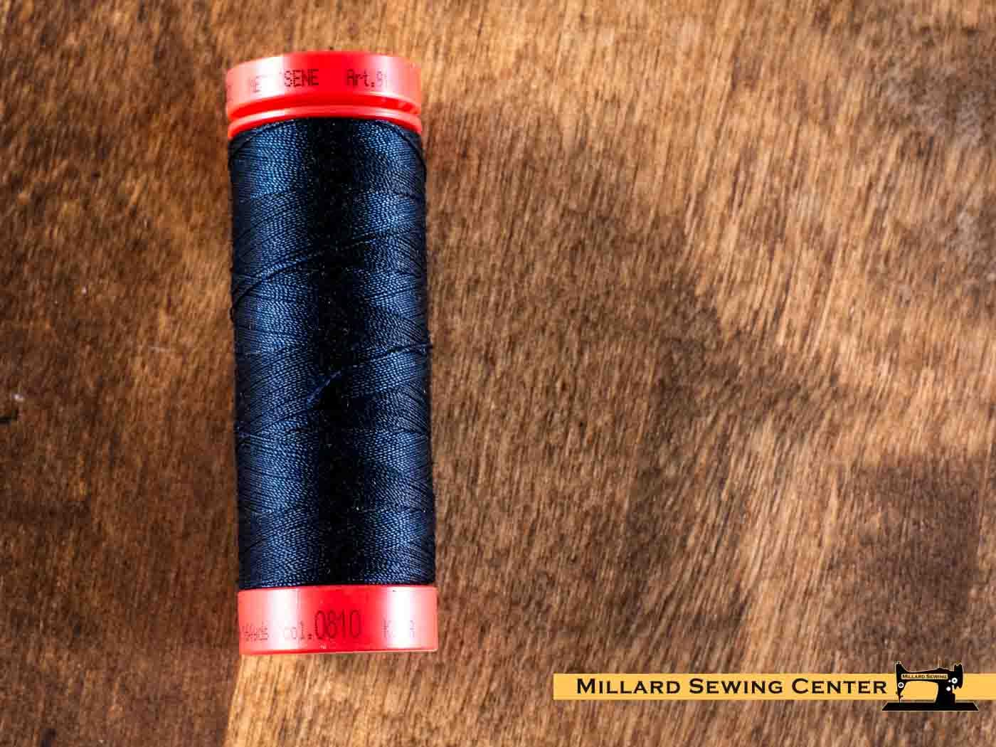 Metrosene All Purpose Polyester Sewing Thread in 0810 Blue Black by Mettler