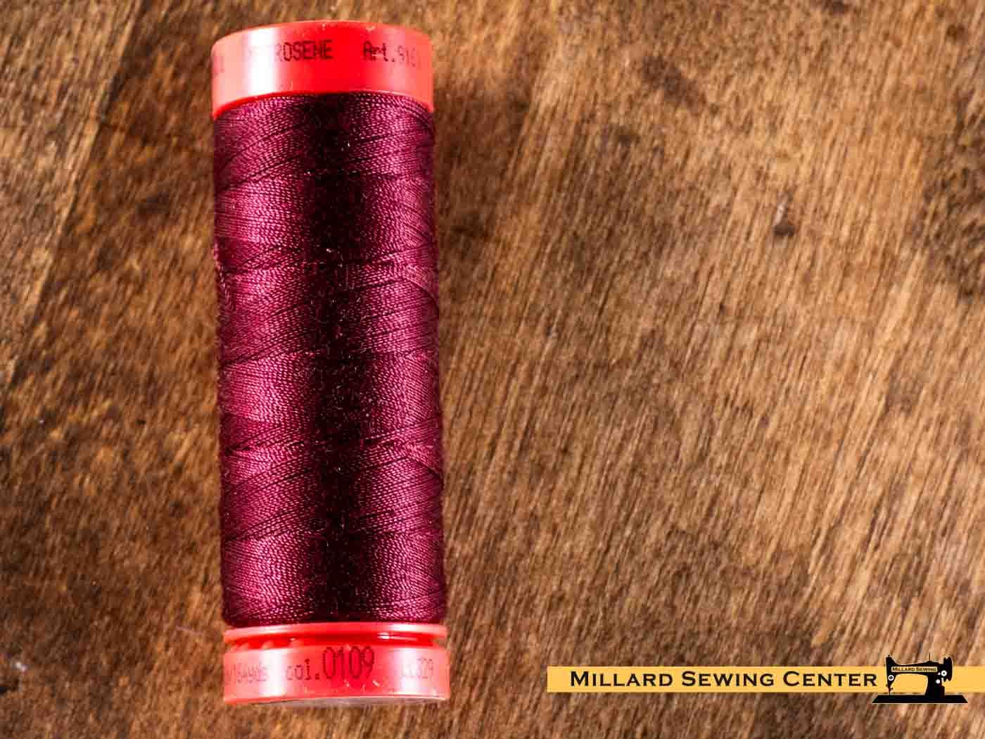 Metrosene All Purpose Polyester Sewing Thread in 0109 Bordeaux by Mettler