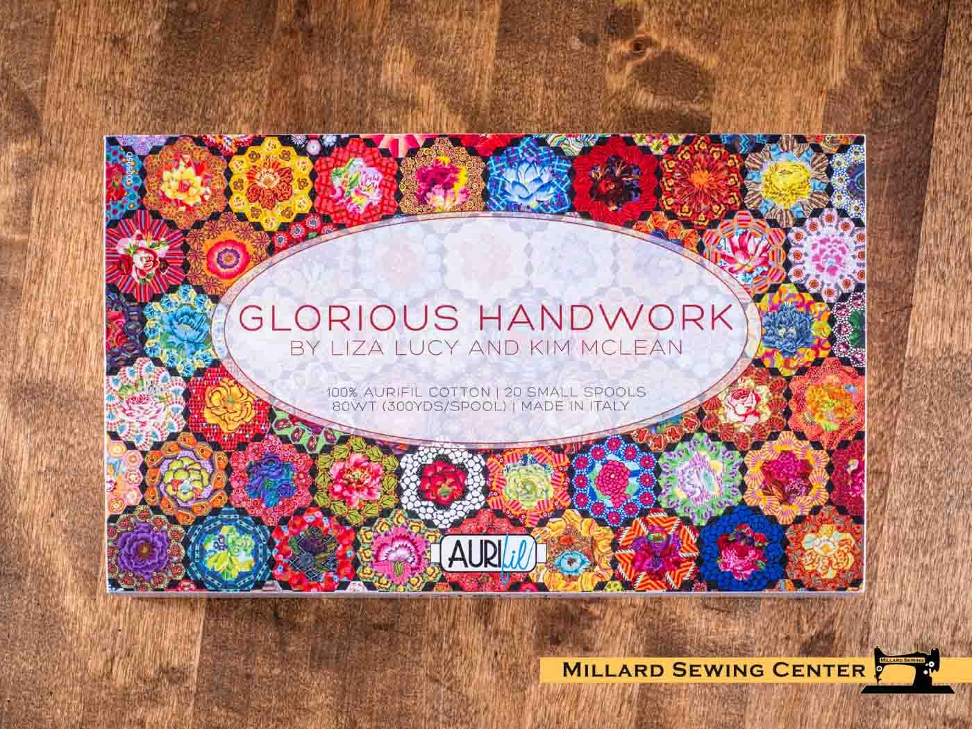 Glorious Handwork by Liza Lucy & Kim McLean, 80wt Cotton Thread Set by Aurifil