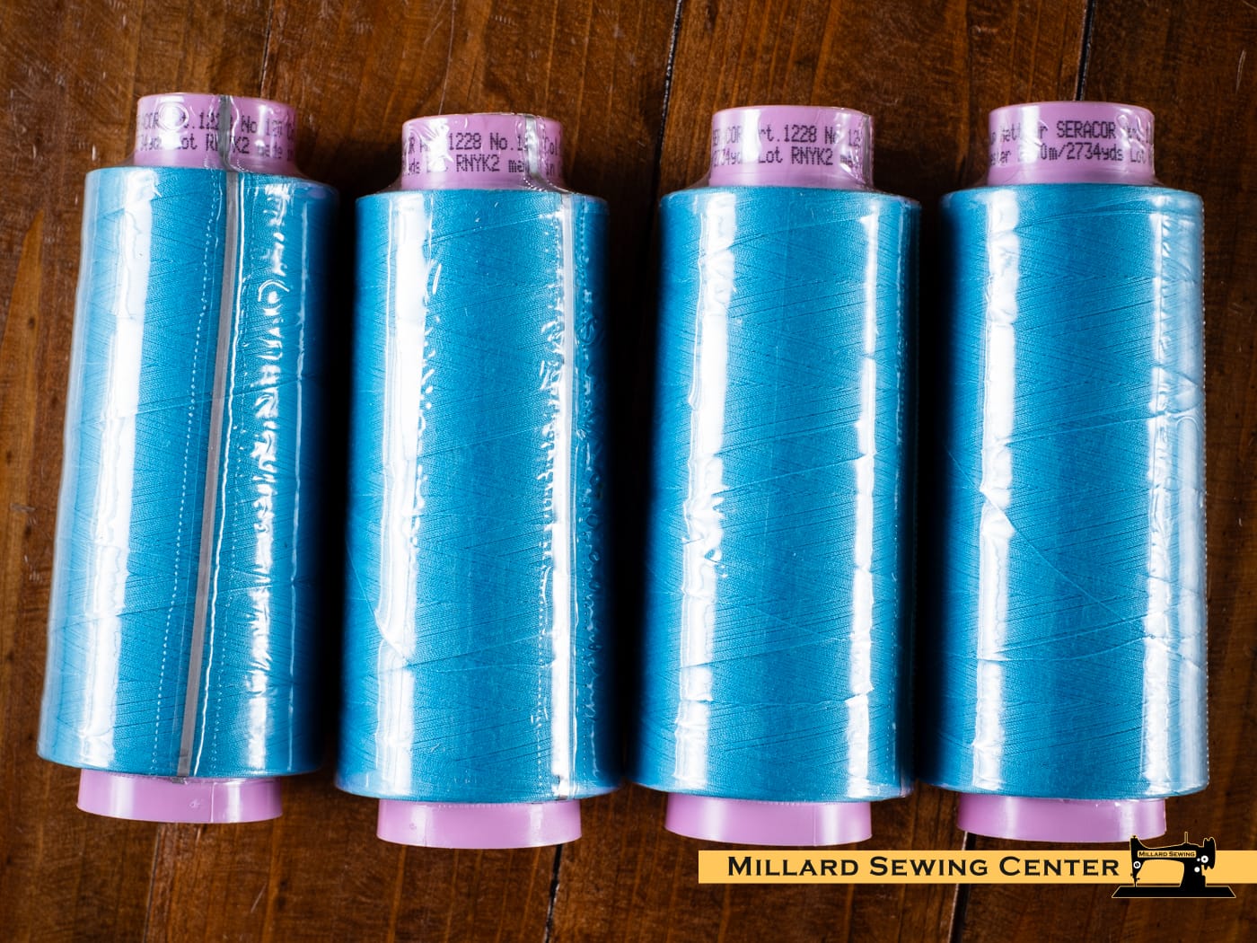 Seracor All Purpose Serger Thread in 2126 Danish Teal by Mettler - Image 2