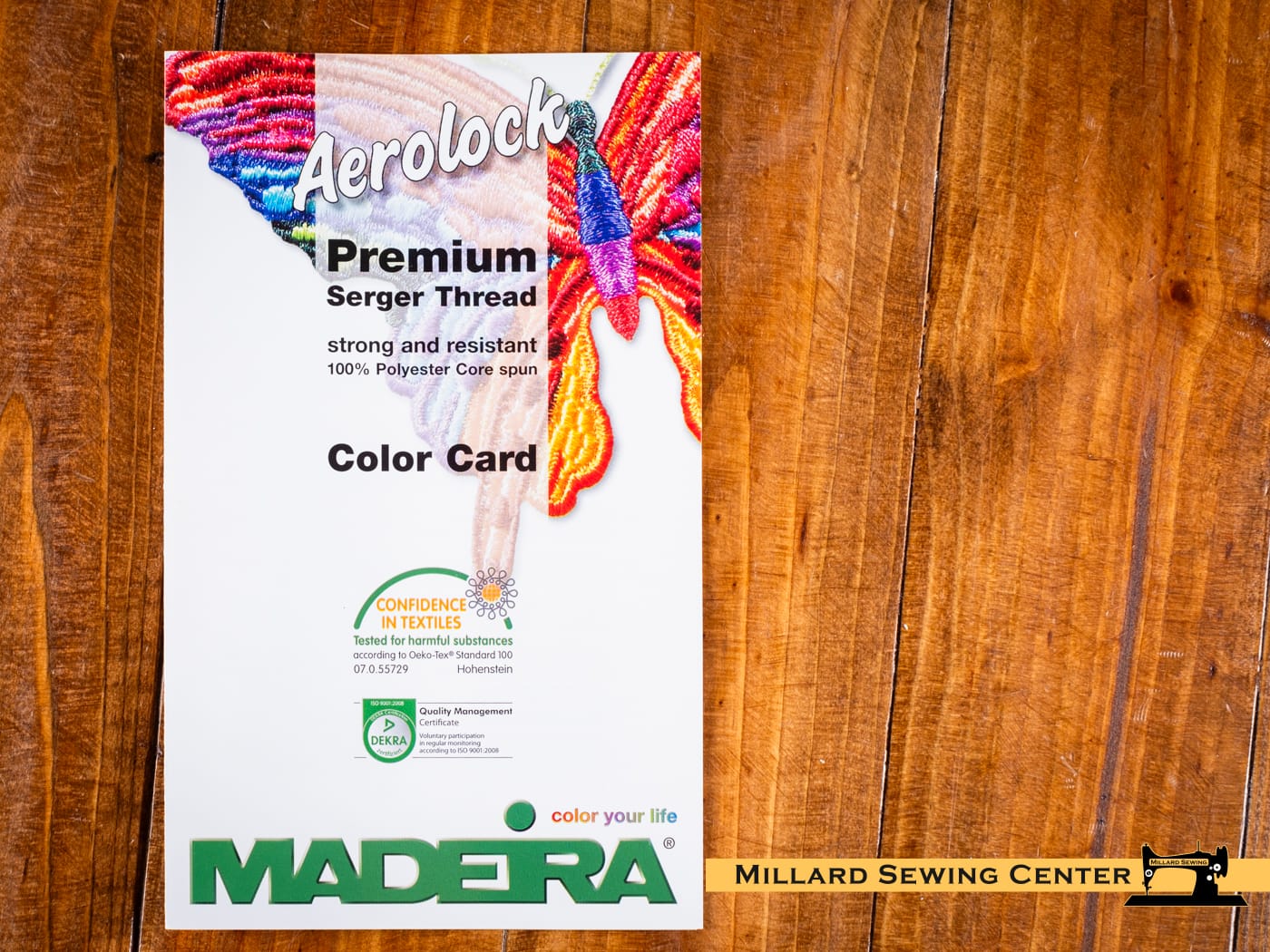 Color Selection Card, Printed for Aerolock Serger Thread by Madeira
