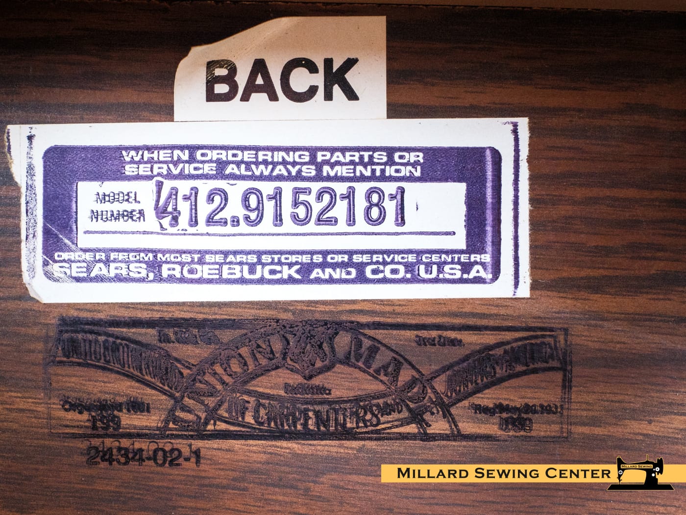 Sewing Machine Cabinet For Sears Kenmore Square Flat Bed, Model 412.9152181 By Sears Kenmore - Image 8