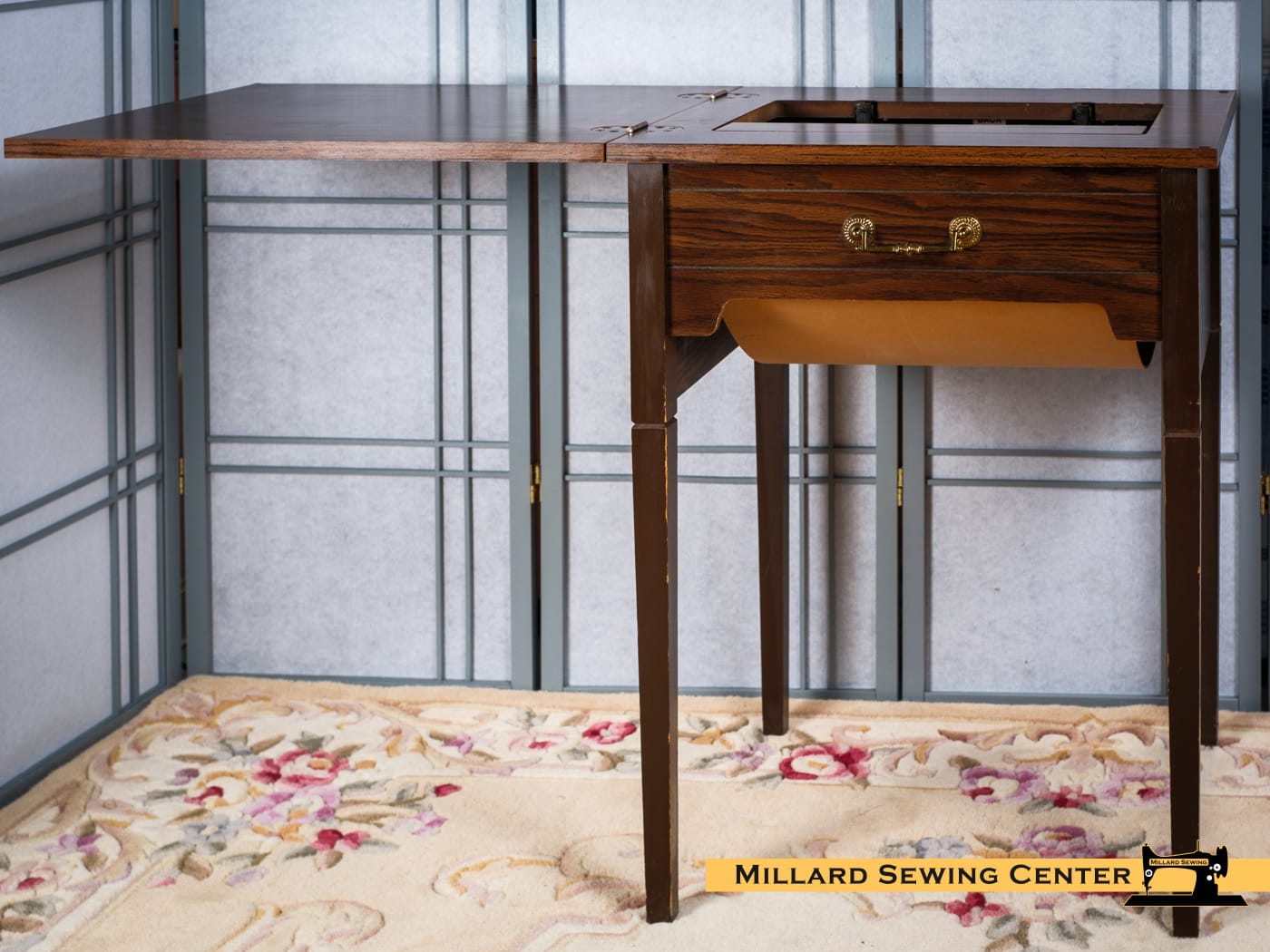 Sewing Machine Cabinet For Sears Kenmore Square Flat Bed, Model 412.9152181 By Sears Kenmore - Image 7