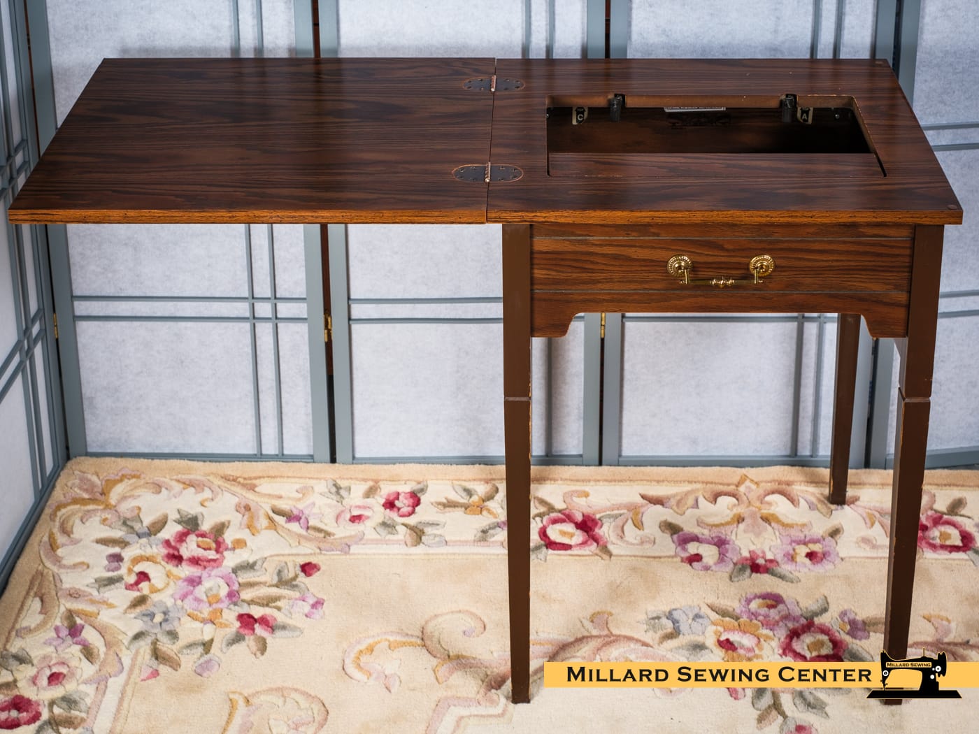 Sewing Machine Cabinet For Sears Kenmore Square Flat Bed, Model 412.9152181 By Sears Kenmore - Image 6