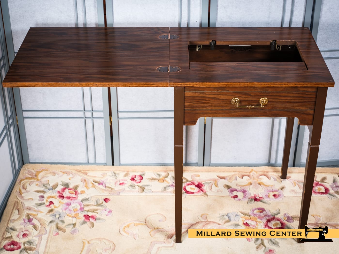 Sewing Machine Cabinet For Sears Kenmore Square Flat Bed, Model 412.9152181 By Sears Kenmore - Image 5