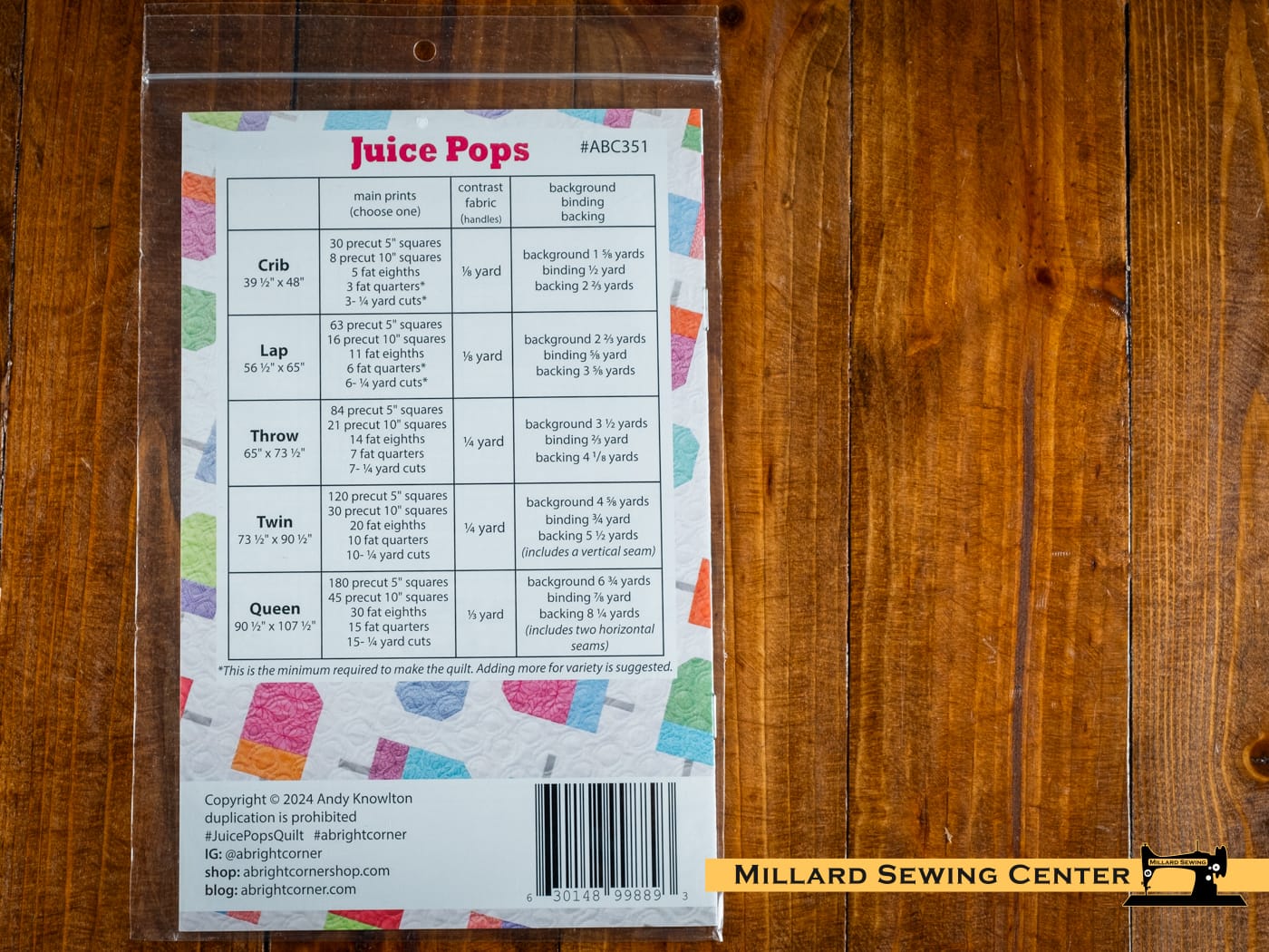 Juice Pops Quilt Pattern by Andy Knowlton for A Bright Corner - Image 2