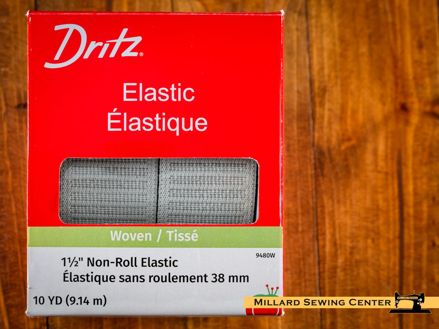 Elastic, 1 1/2" Woven in White by Dritz