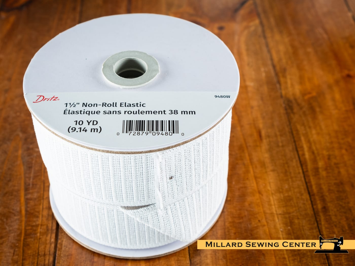 Elastic, 1 1/2" Woven in White by Dritz - Image 3