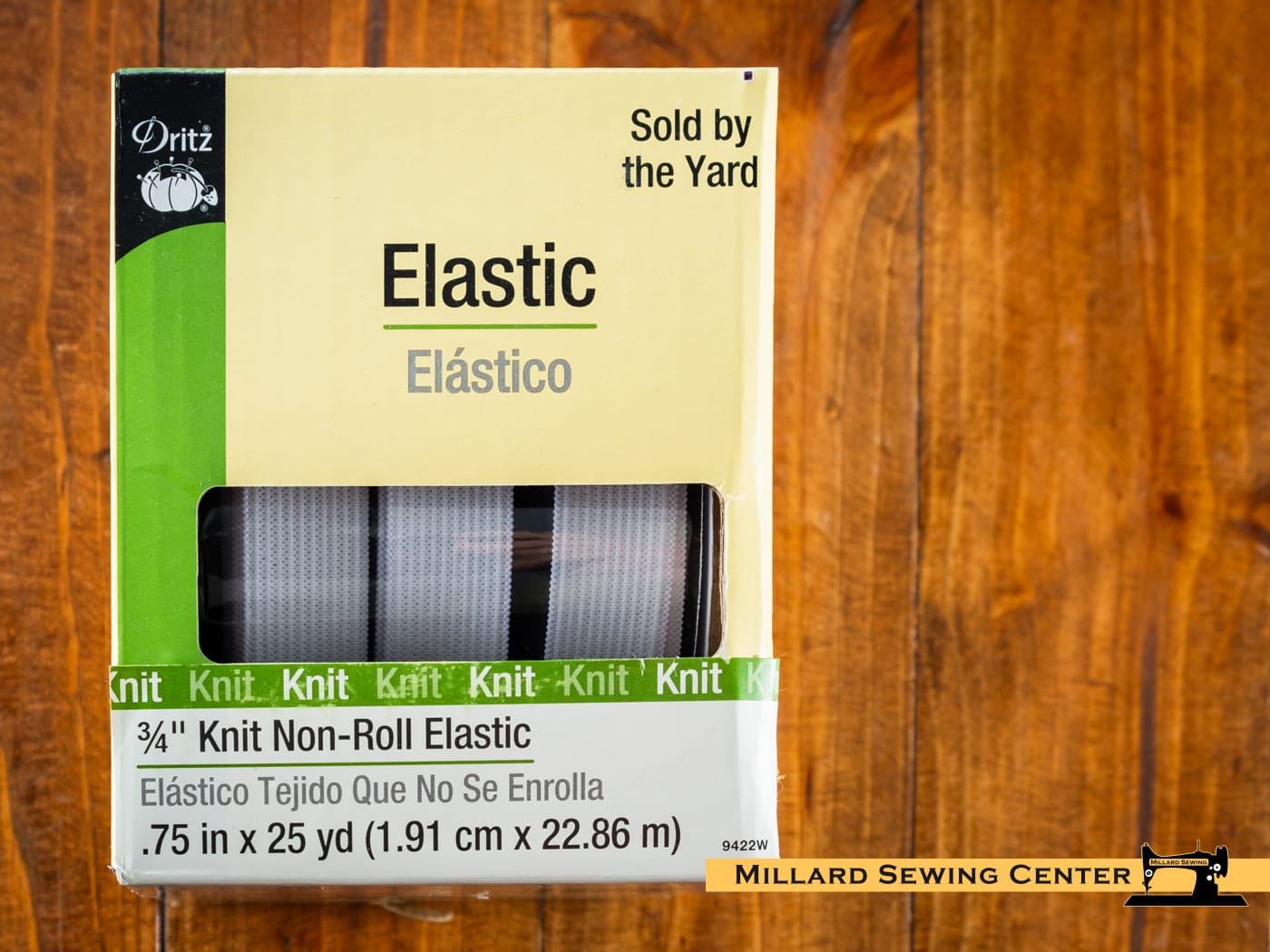 Elastic, 3/4" Knit (roll resistant) in White by Dritz
