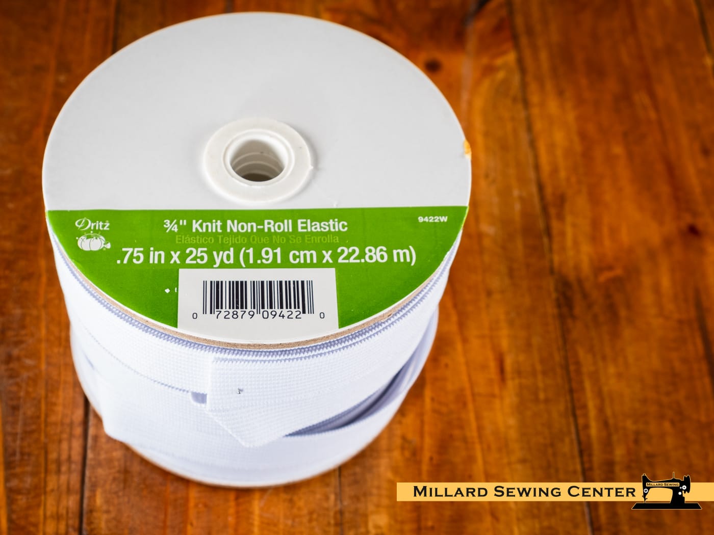 Elastic, 3/4" Knit (roll resistant) in White by Dritz - Image 2