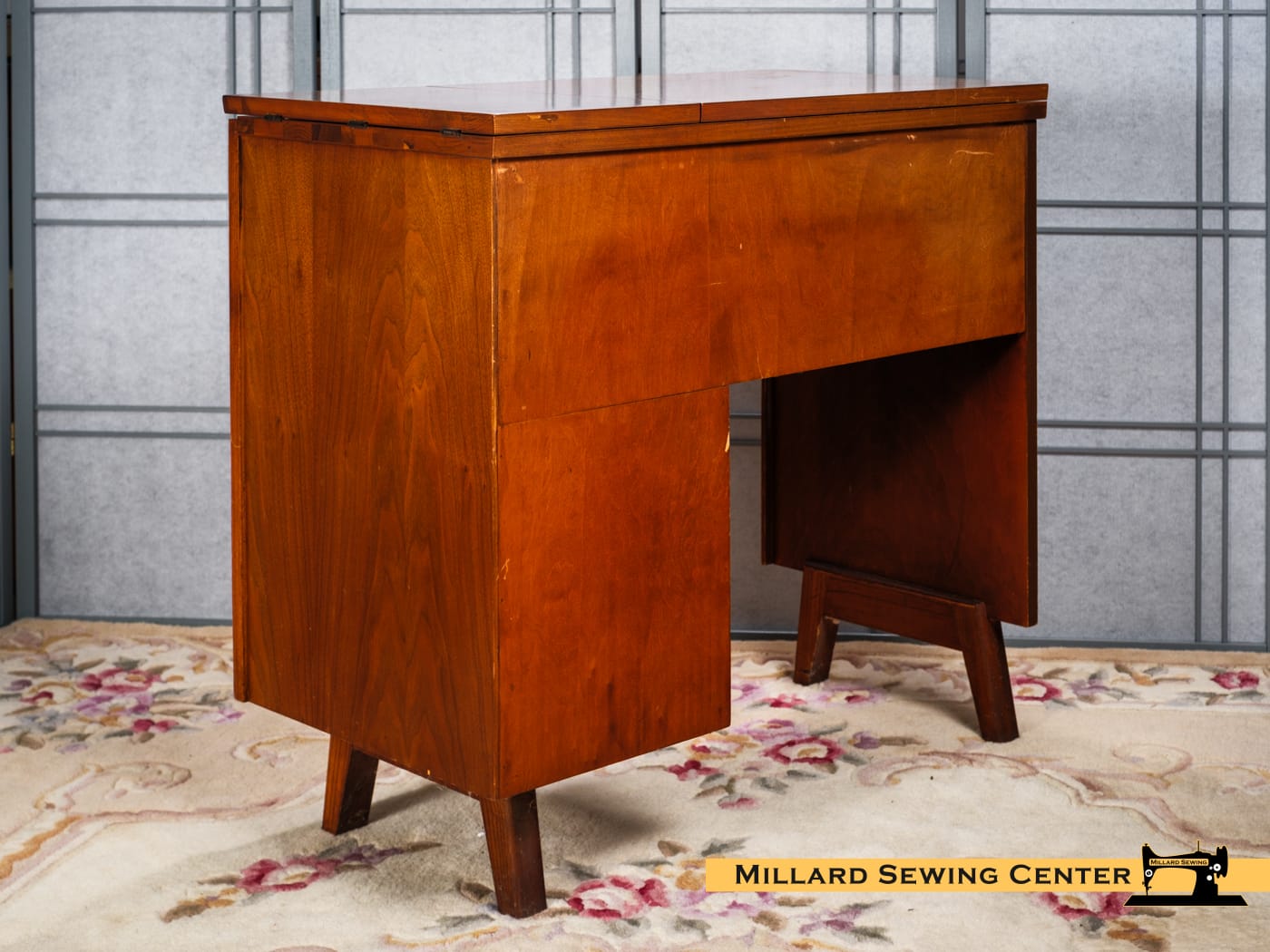 Sewing Machine Cabinet for Flat Bed, Long Machines, Model 593 by Singer - Image 2