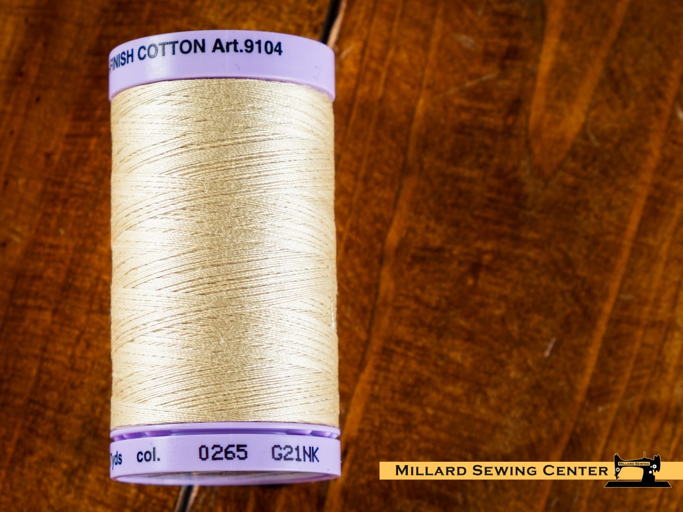 Silk Finish 50wt Mercerized Cotton Sewing Thread in 0265 Ivory by Mettler