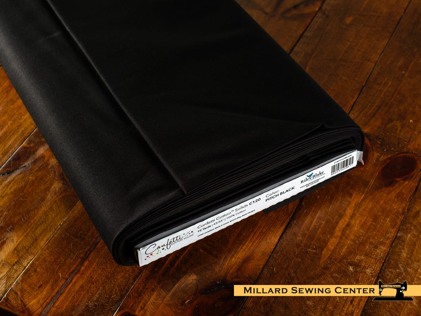 Cotton Fabric, 43"/44" Wide Confetti Cotton™ in Pitch Black by Riley Blake Designs