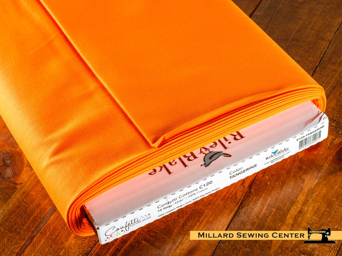 Cotton Fabric, 43"/44" Wide Confetti Cotton™ in Tangerine by Riley Blake Designs