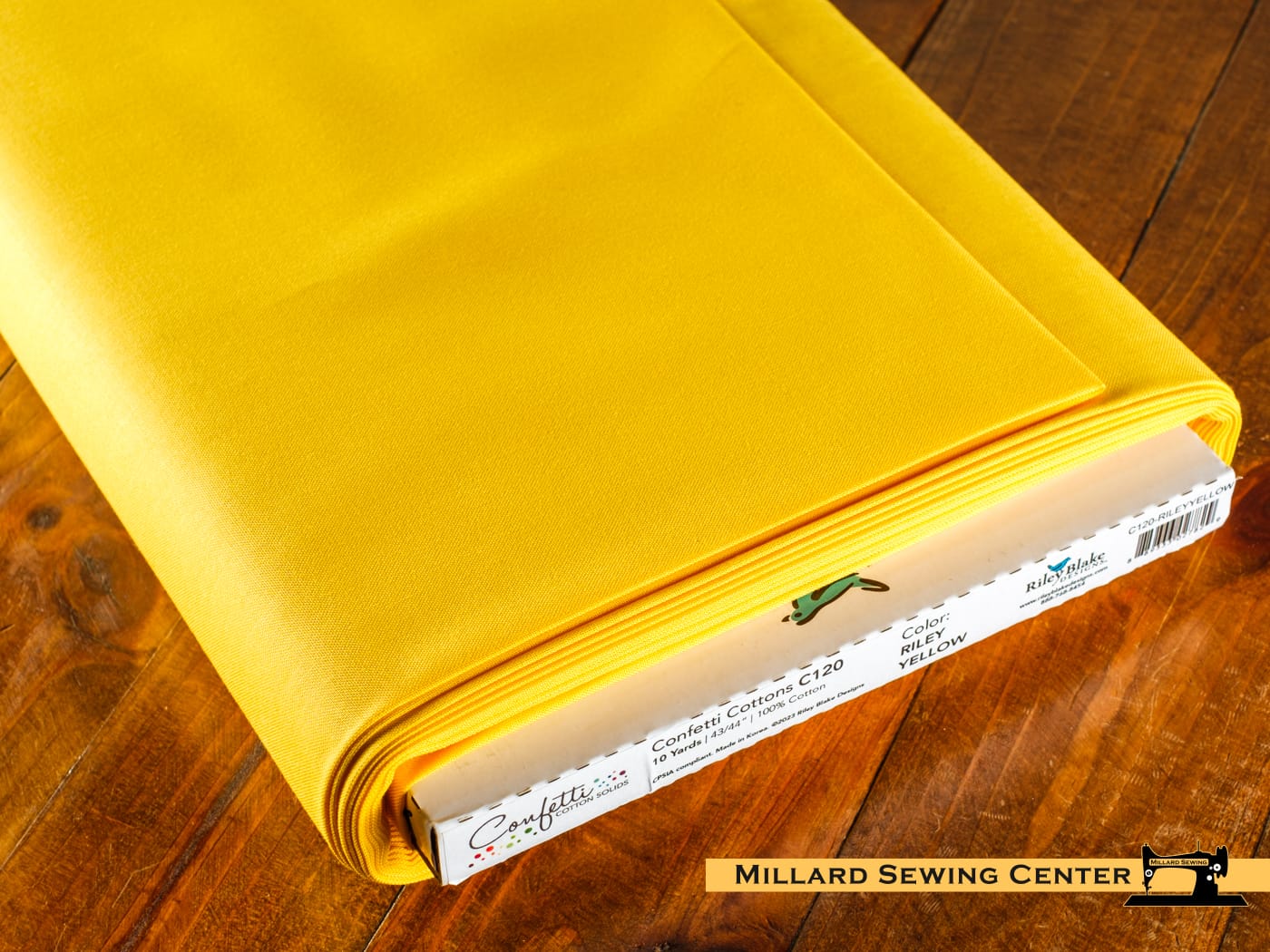 Cotton Fabric, 43"/44" Wide Confetti Cotton™ in Riley Yellow by Riley Blake Designs