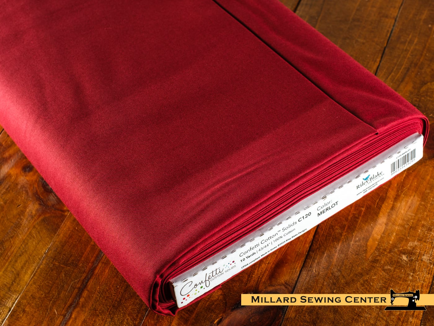 Cotton Fabric, 43"/44" Wide Confetti Cotton™ in Merlot by Riley Blake Designs