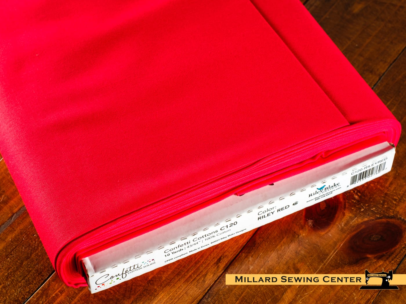 Cotton Fabric, 43"/44" Wide Confetti Cotton™ in Riley Red by Riley Blake Designs