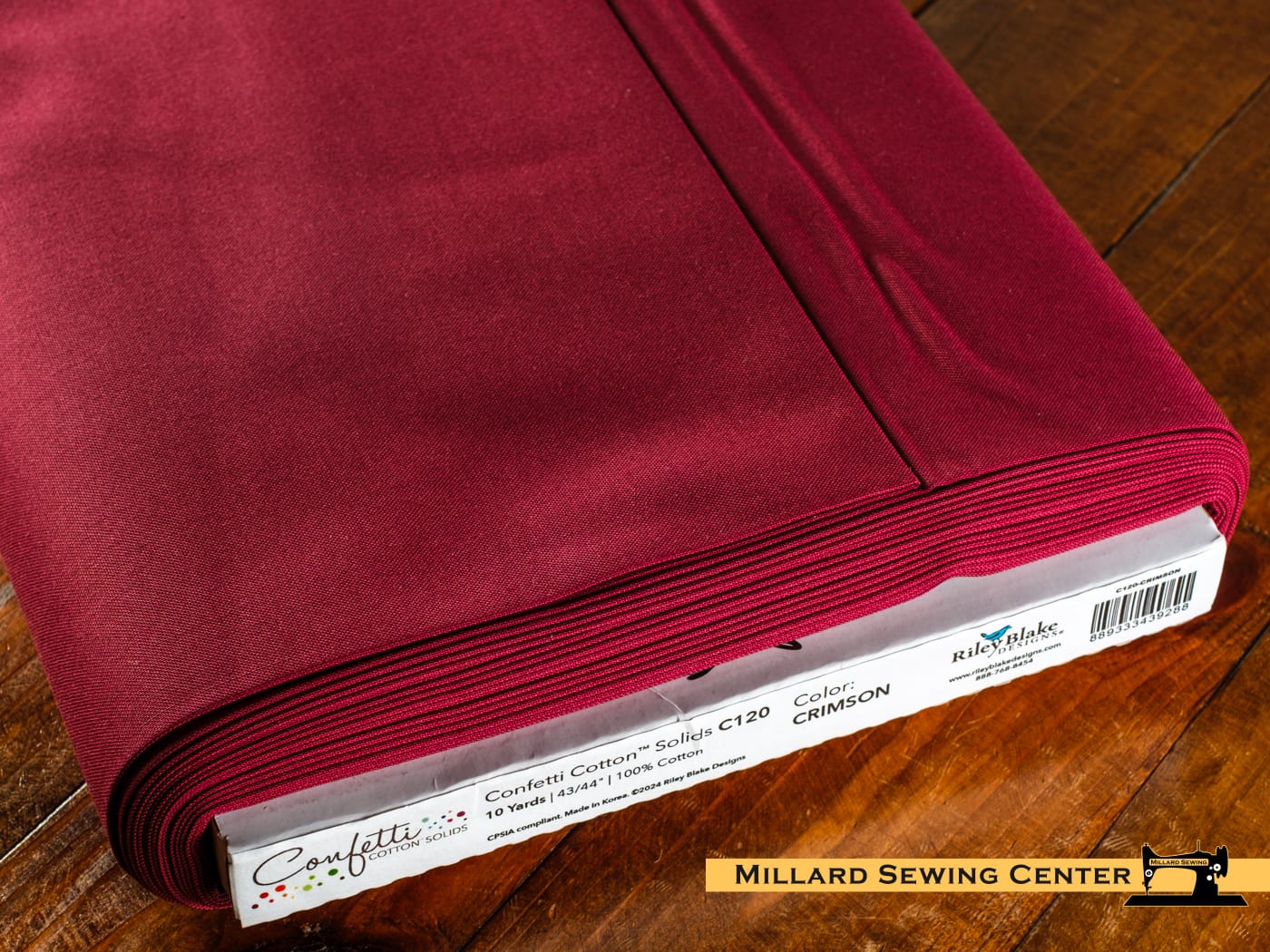 Cotton Fabric, 43"/44" Wide Confetti Cotton™ in Crimson by Riley Blake Designs