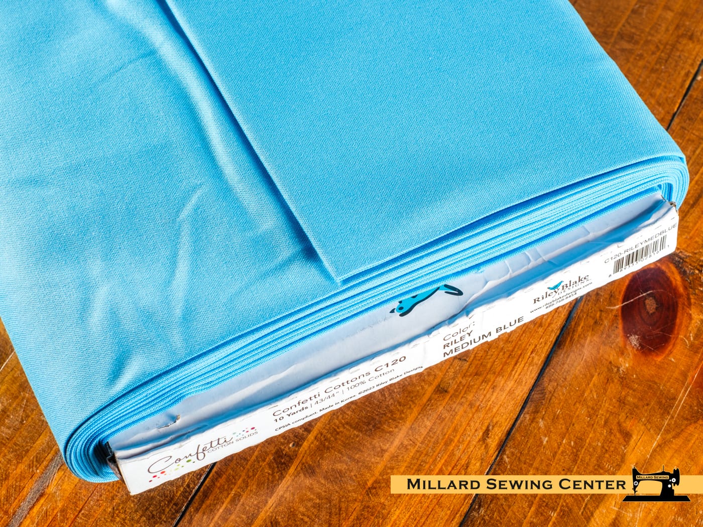 Cotton Fabric, 43"/44" Wide Confetti Cotton™ in Riley Medium Blue by Riley Blake Designs