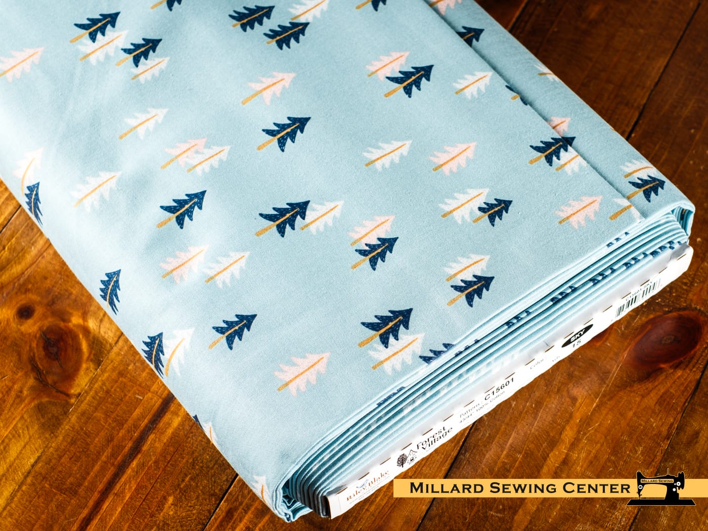 Cotton Fabric, 43"/44" Wide Forest Village™ in Sky by Riley Blake Designs
